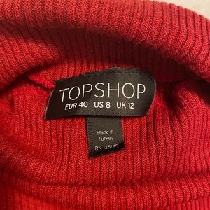 turtle neck red tank top from top shop!